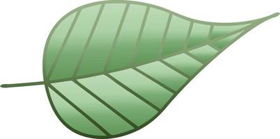 gradient shaded cartoon green leaf vector