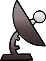 gradient shaded cartoon satellite dish vector