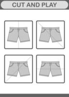 Cut and play with Shorts vector