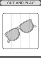 Cut and play with Glasses vector