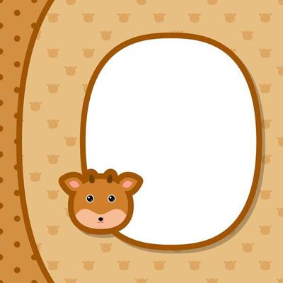 Greeting card template with Deer