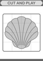 Cut and play with Seashell vector