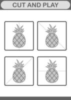 Cut and play with Pineapple vector