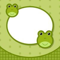 Greeting card template with Frog vector