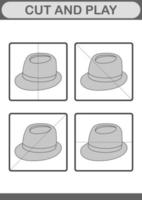 Cut and play with Fedora Hat vector