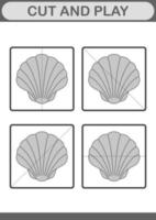 Cut and play with Seashell vector