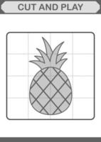 Cut and play with Pineapple vector