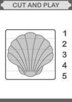 Cut and play with Seashell vector