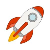 Rocket isolated on white background vector