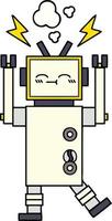 cute cartoon robot vector