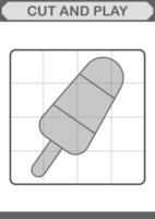 Cut and play with Ice Cream vector
