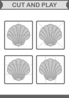 Cut and play with Seashell vector