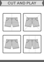 Cut and play with Shorts vector