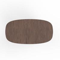 Representación 3D de mesa de madera aislado en blanco foto