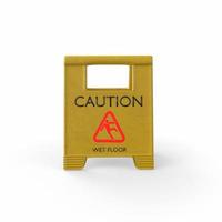 caution wet floor sign 3d modelling photo