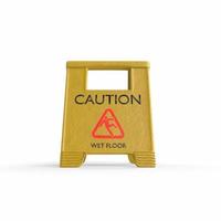 caution wet floor sign 3d modelling photo