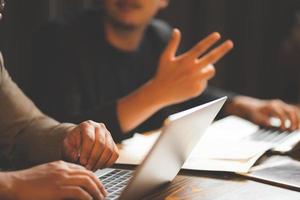 business of insurance client feedback service concept, businessman are work on marketing management with satisfaction guarantee for support a corporate company for the best of quality on cyberspace photo