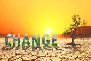 concept of global warming and climate environment change photo