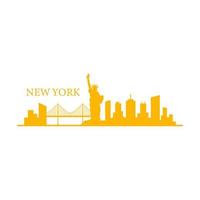 horizonte de nueva york ilustrado vector