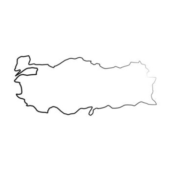 Illustrated turkey map vector