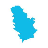 Illustrated serbia map vector