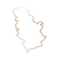 Illustrated serbia map vector