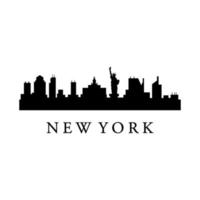 horizonte de nueva york ilustrado vector