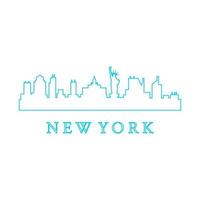 New york skyline illustrated vector