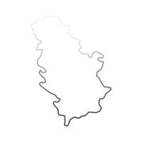 Illustrated serbia map vector