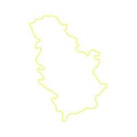 Illustrated serbia map vector