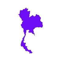 Thailand map illustrated vector