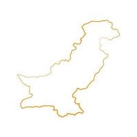 Illustrated pakistan map vector