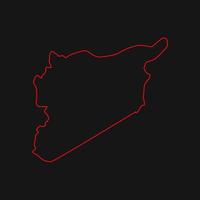 Syria map illustrated vector