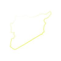 Syria map illustrated vector