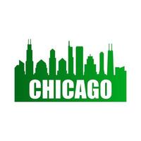 Chicago skyline illustrated vector