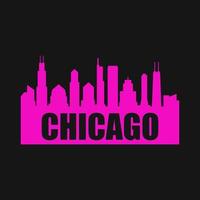 Chicago skyline illustrated vector