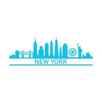 New york skyline illustrated vector