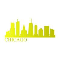 Chicago skyline illustrated vector