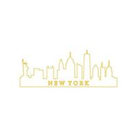 New york skyline illustrated vector