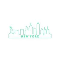 New york skyline illustrated vector