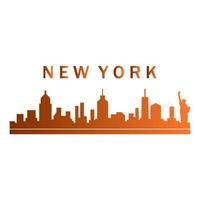 New york skyline illustrated vector