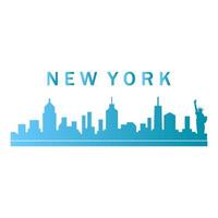 New york skyline illustrated vector