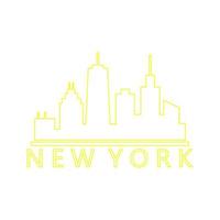 New york skyline illustrated vector