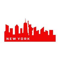 New york skyline illustrated vector