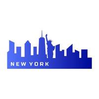 New york skyline illustrated vector