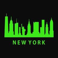 New york skyline illustrated vector