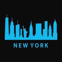 New york skyline illustrated vector