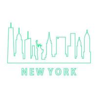 New york skyline illustrated vector