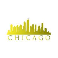 Chicago skyline illustrated vector