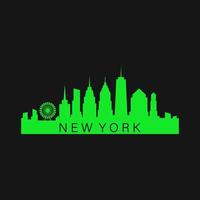 horizonte de nueva york ilustrado vector